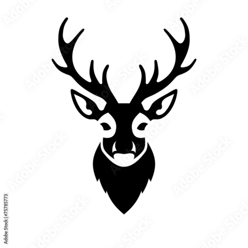 Deer Head Icon Vector Logo © Sergei Sizkov