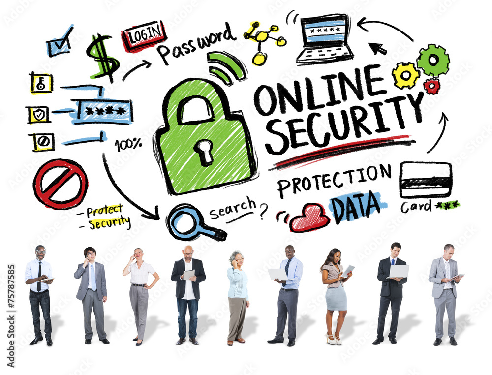 Online Security Protection Internet Safety Business Concept Online Security Protection Internet Safety Business Concept