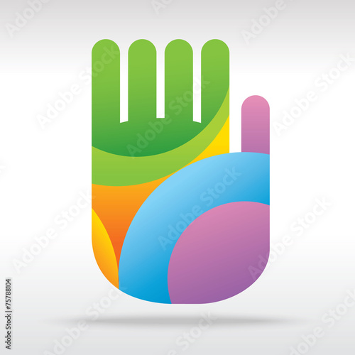 Hand art colorful