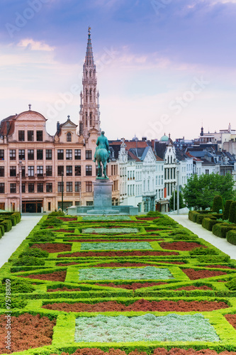 Beautiful Mont des Arts Garden and Brussels view