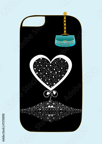 Original design background cover sticker on phone photo