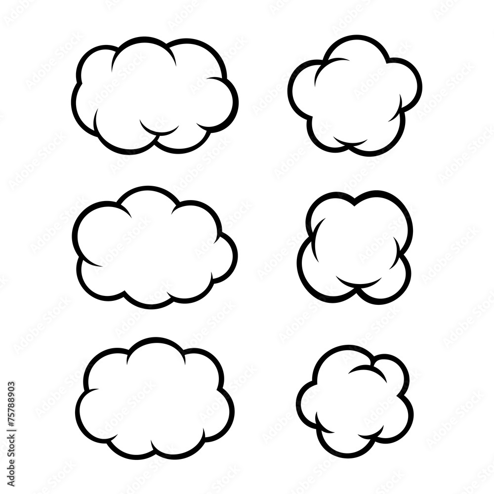 Set of Comic Bubbles and Elements. Vector Set of Comic Bubbles and Elements. Vector