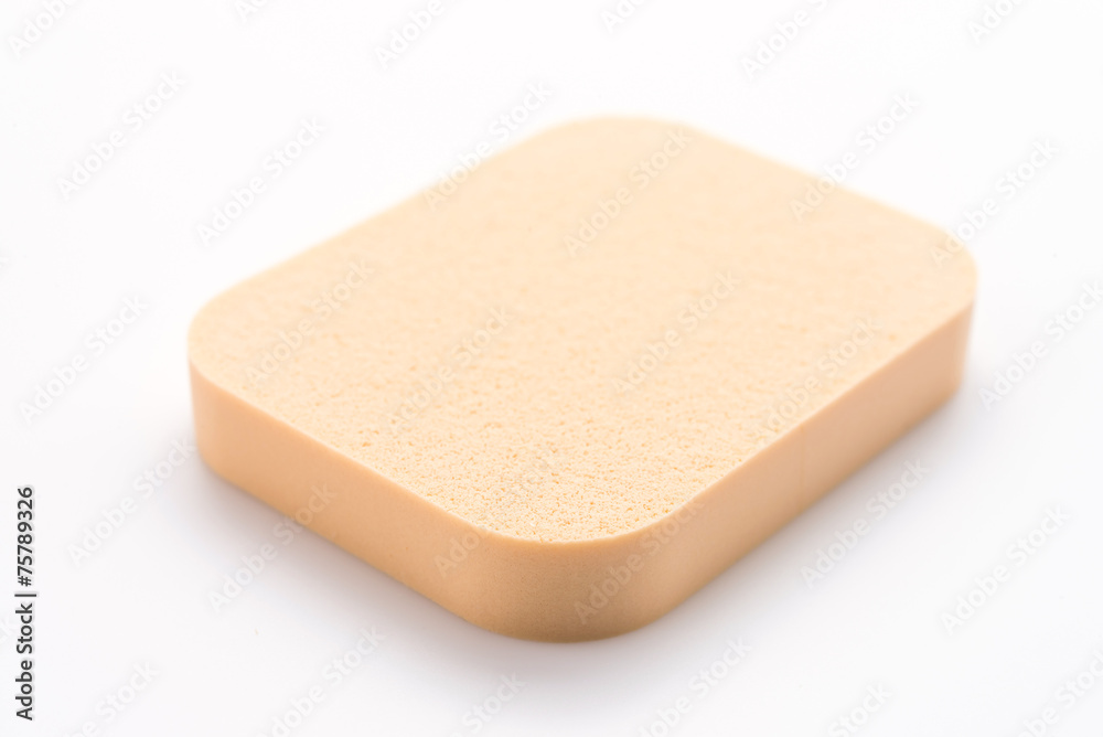 Face sponge powder isolated on white