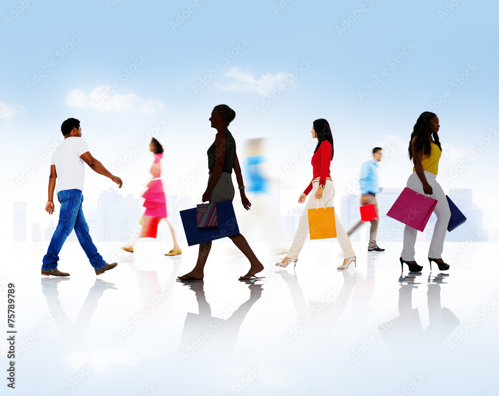 Naklejka premium Shopping Purchase Retail Customer Consumer Sale Concept