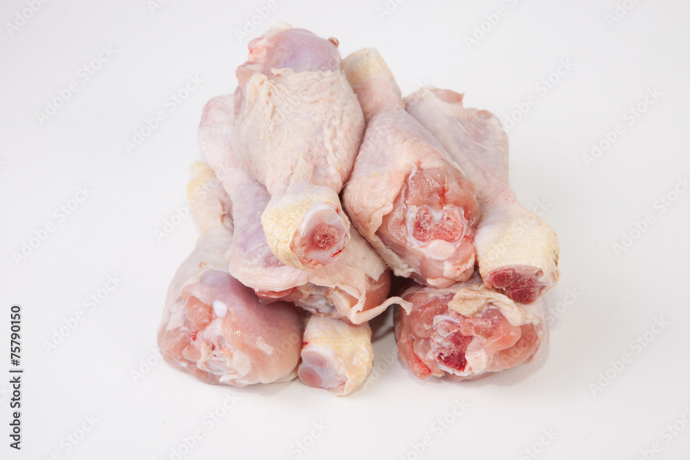 Raw chicken little legs