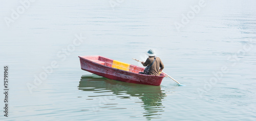 Traditional boat at fisherman village
