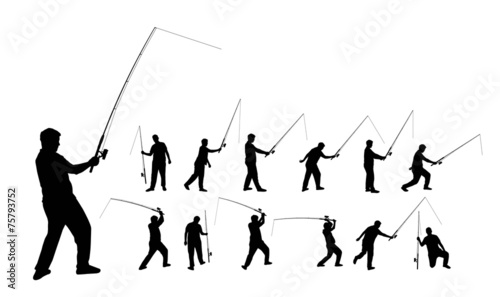 fisherman silhouettes