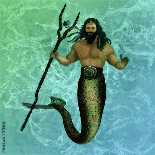 Poseidon the god of the sea photo