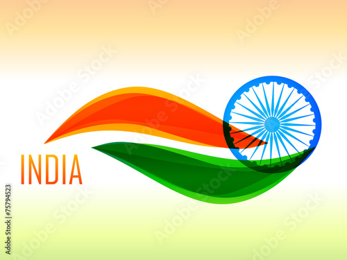 indian flag design made in wave style