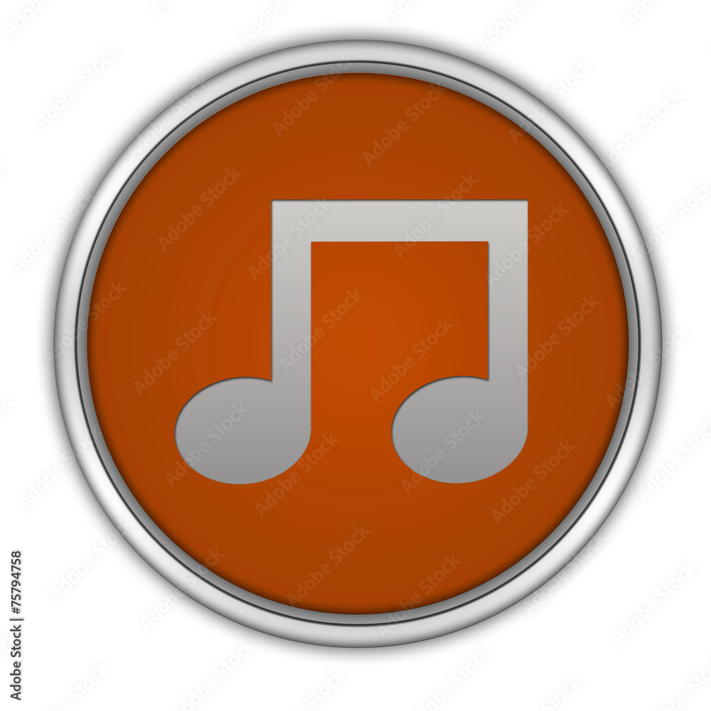 music circular icon on white background music circular icon on white background
