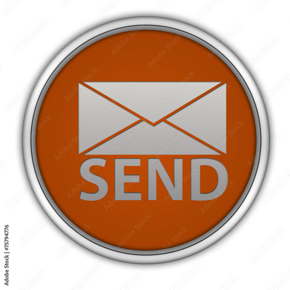 send circular icon on white background