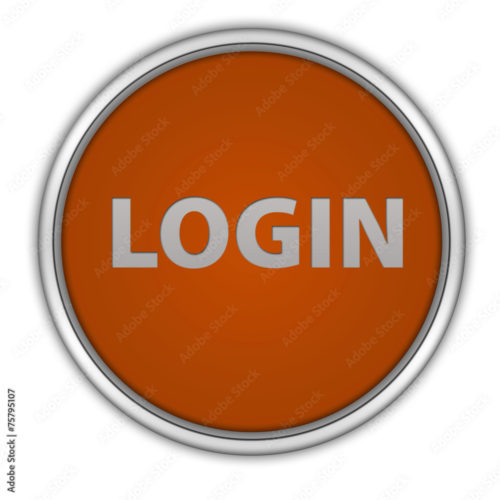 login circular icon on white background login circular icon on white background