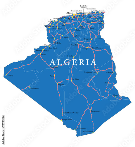 Algeria map photo