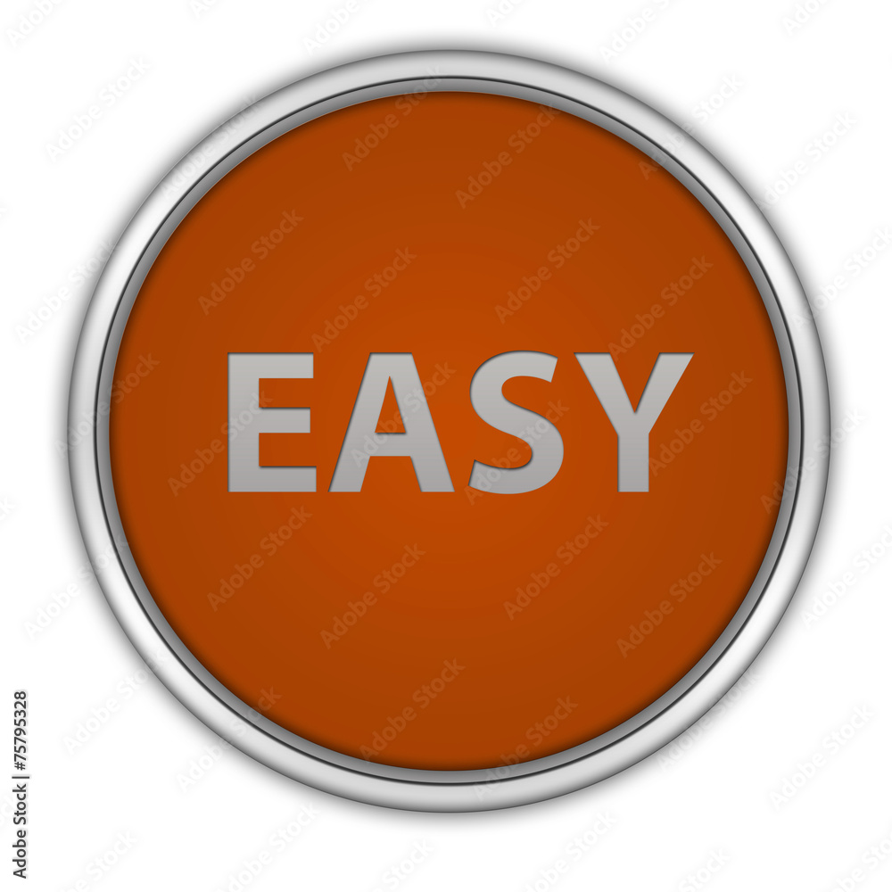 easy circular icon on white background easy circular icon on white background