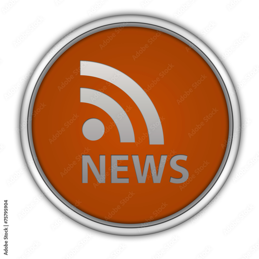 News circular icon on white background News circular icon on white background