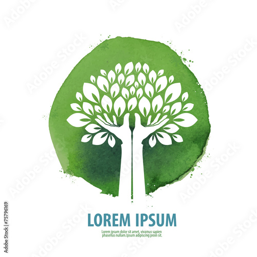 tree. logo, icon, sign, emblem, template