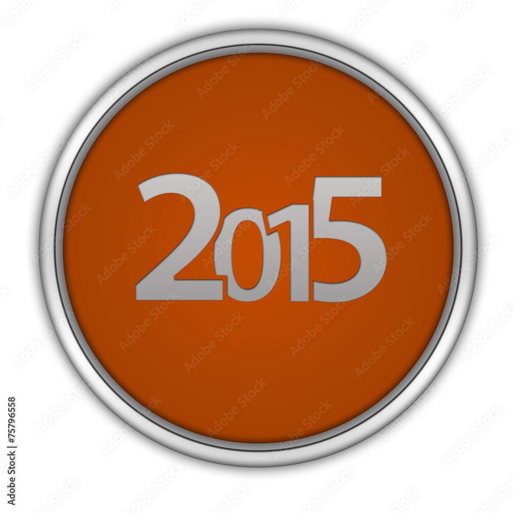 2015 circular icon on white background 2015 circular icon on white background