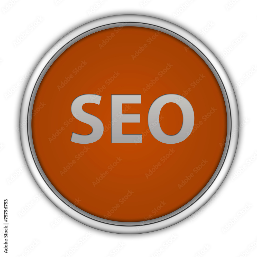 Seo circular icon on white background Seo circular icon on white background
