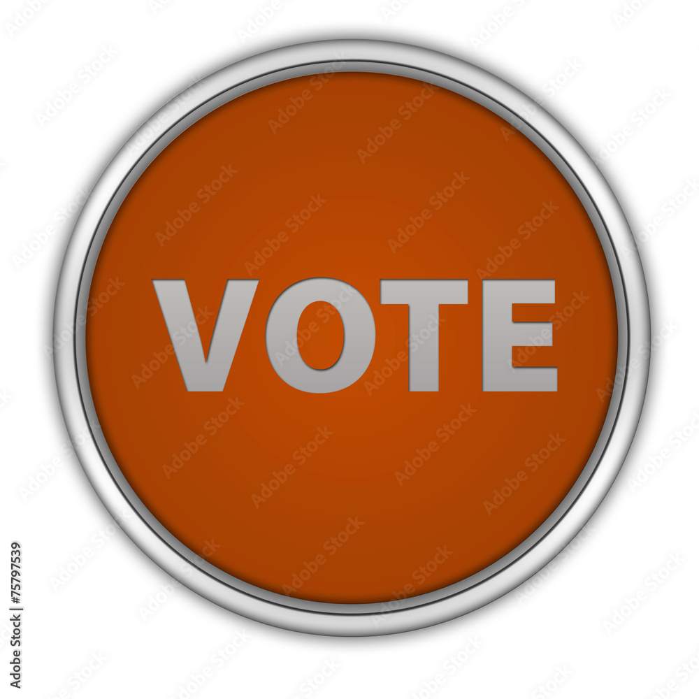 Vote circular icon on white background Vote circular icon on white background