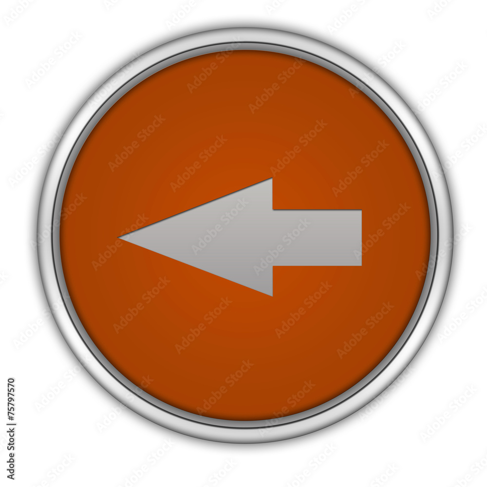 Left Arrow circular icon on white background Left Arrow circular icon on white background