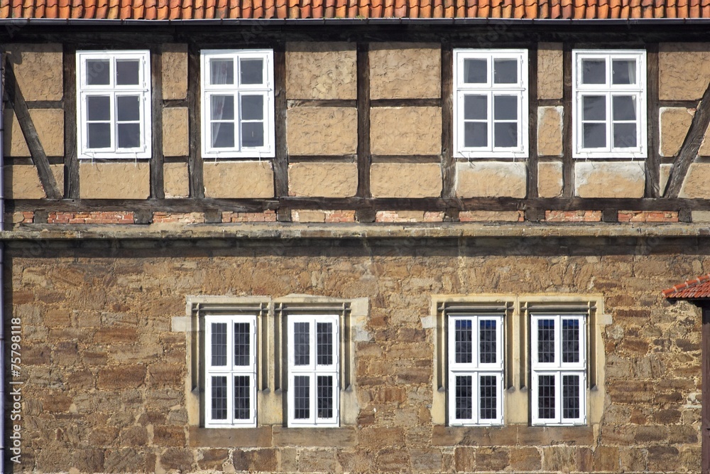 Fenster in einem Fachwerk-Haus