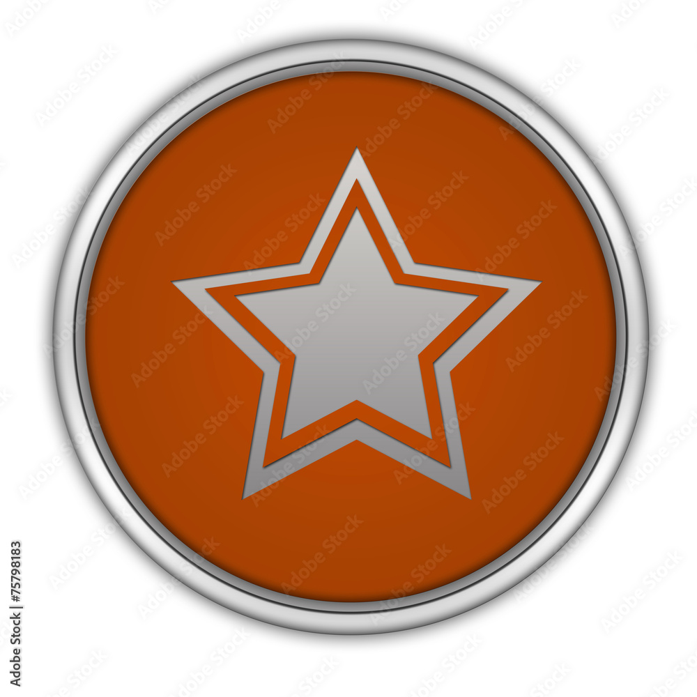 Star circular icon on white background Star circular icon on white background