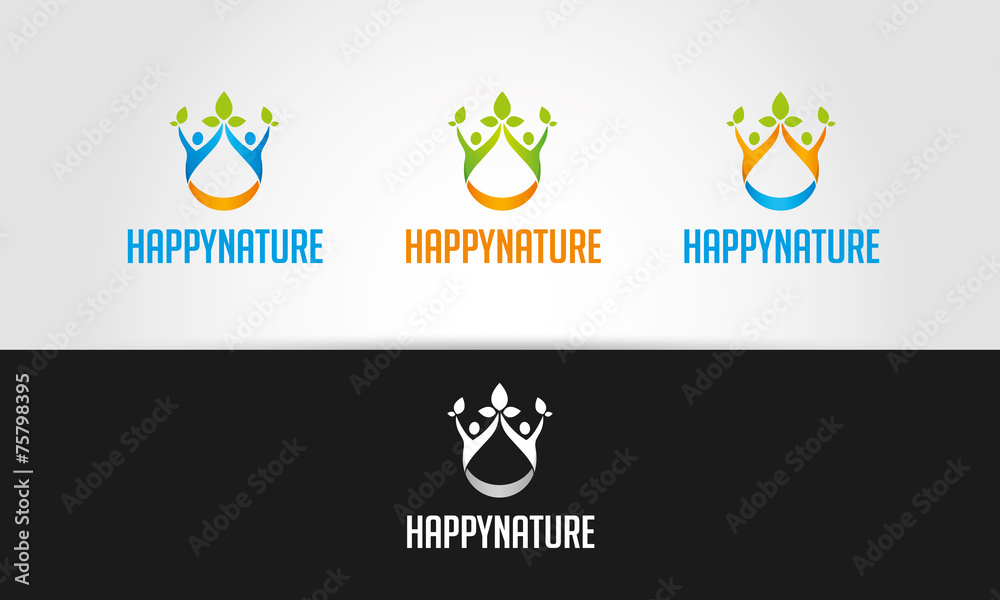 Fototapeta premium Happy Nature Logo