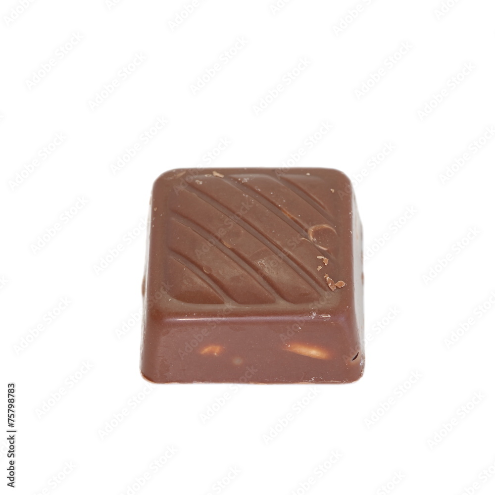 Small peanut chocolate isolated on white background Small peanut chocolate isolated on white background