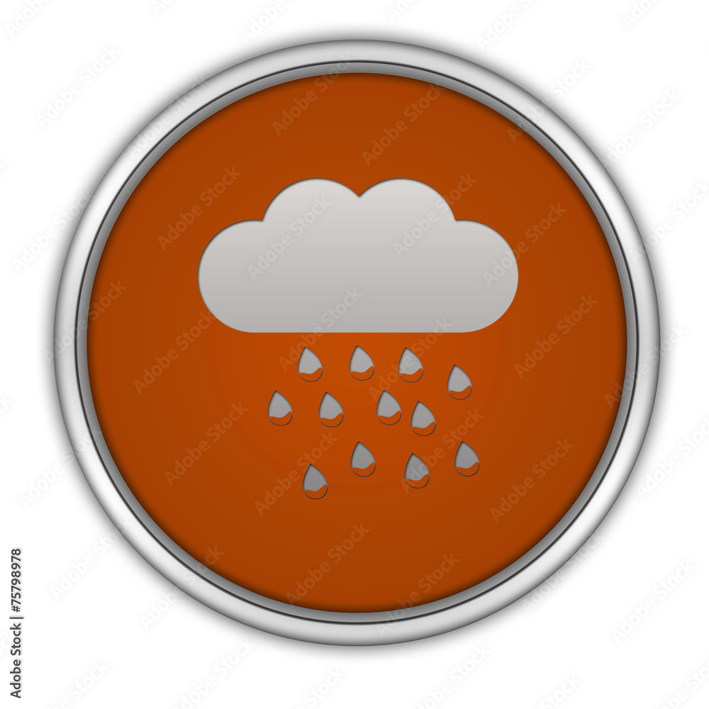 Rain circular icon on white background Rain circular icon on white background