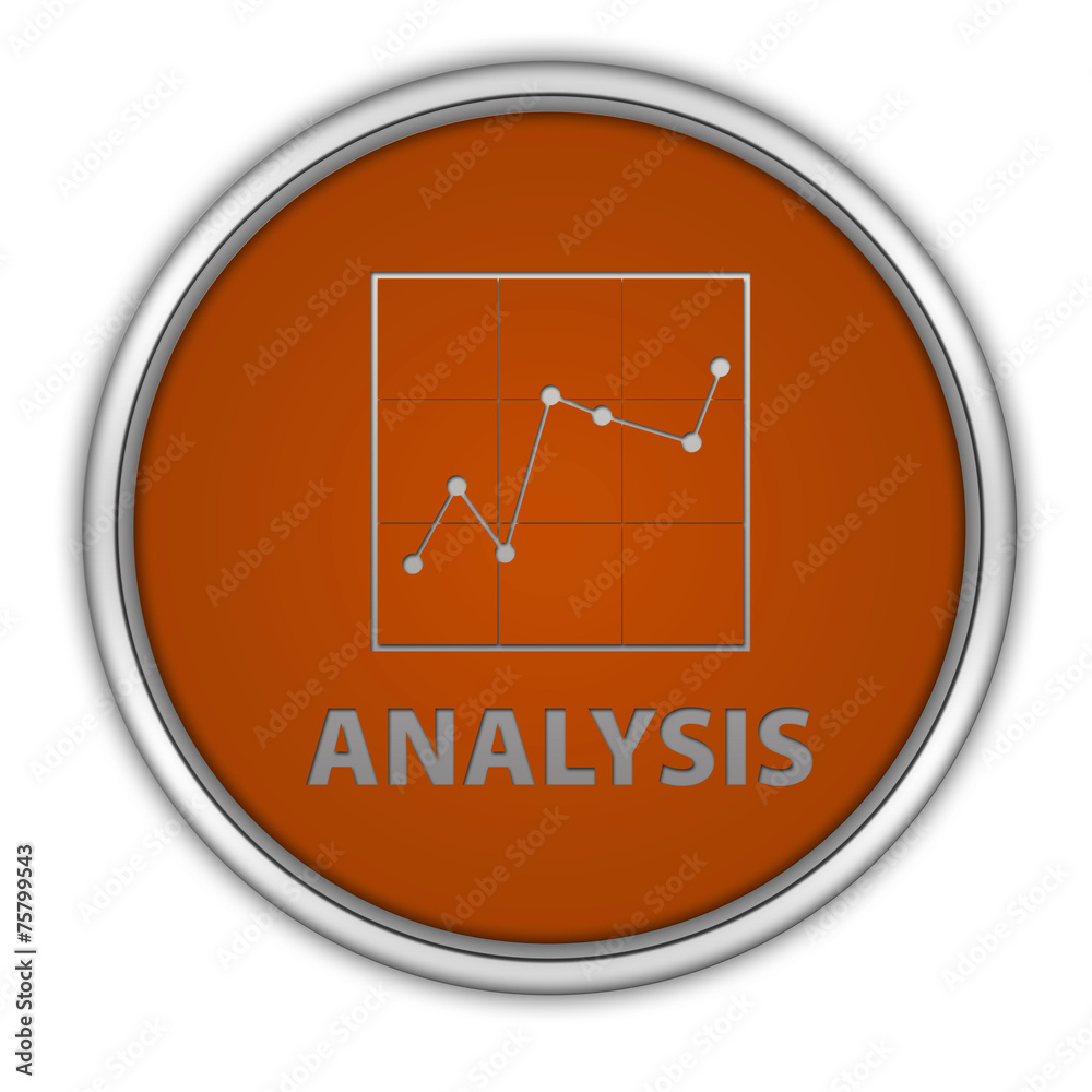 Data analysis circular icon on white background Data analysis circular icon on white background
