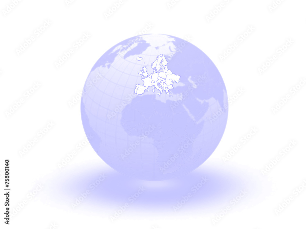 Fototapeta premium Globe. 3d. Europe.