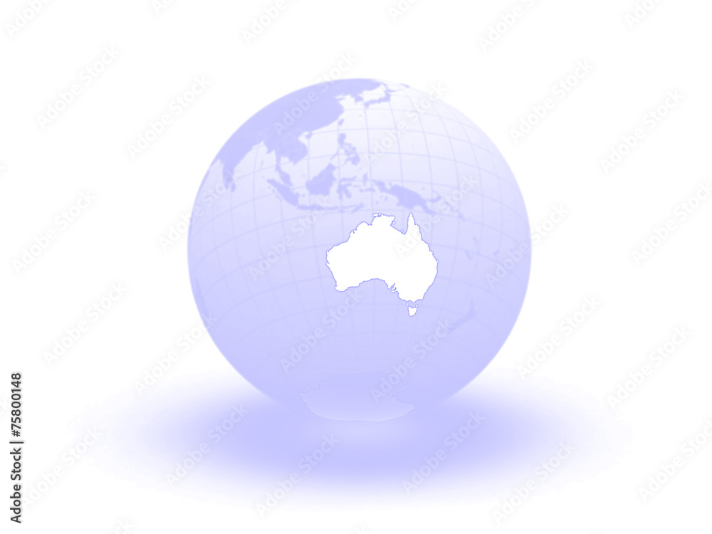 Globe. 3d. Australia.