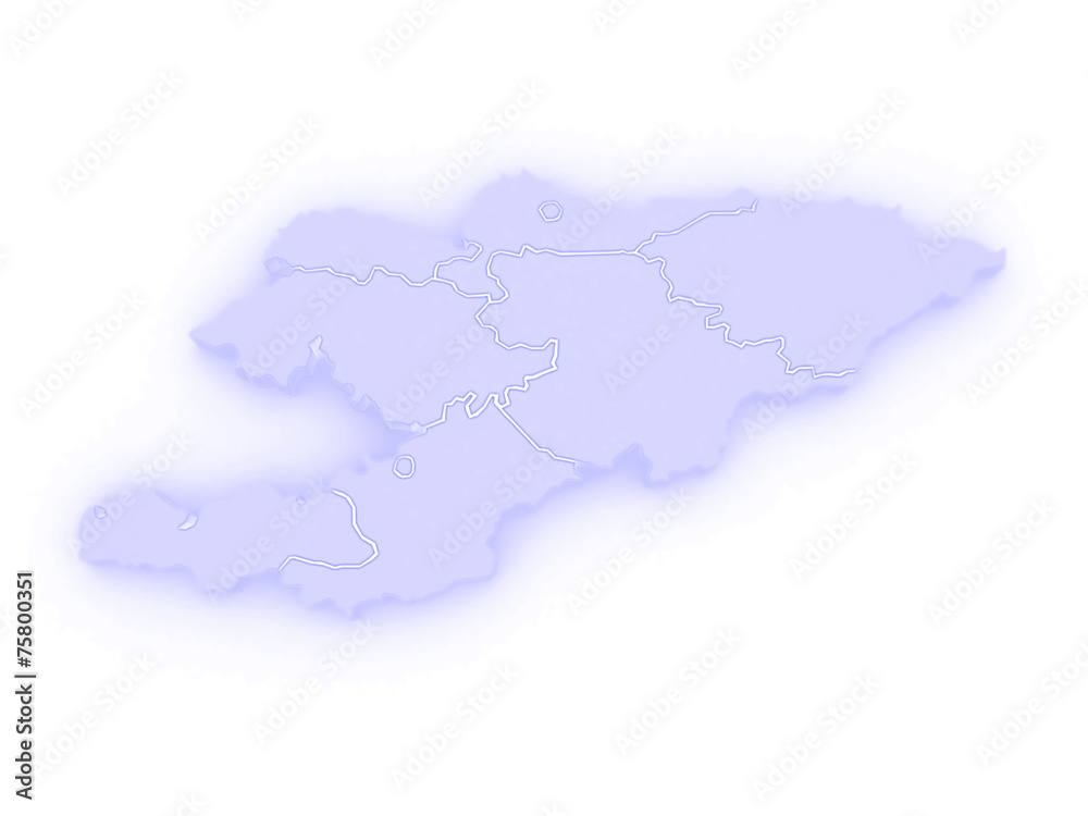 Fototapeta premium Map of Kyrgyzstan