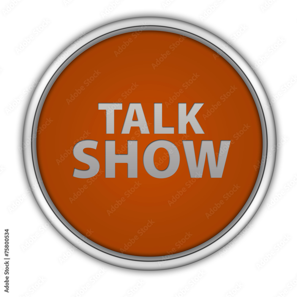 Talk Show circular icon on white background Talk Show circular icon on white background