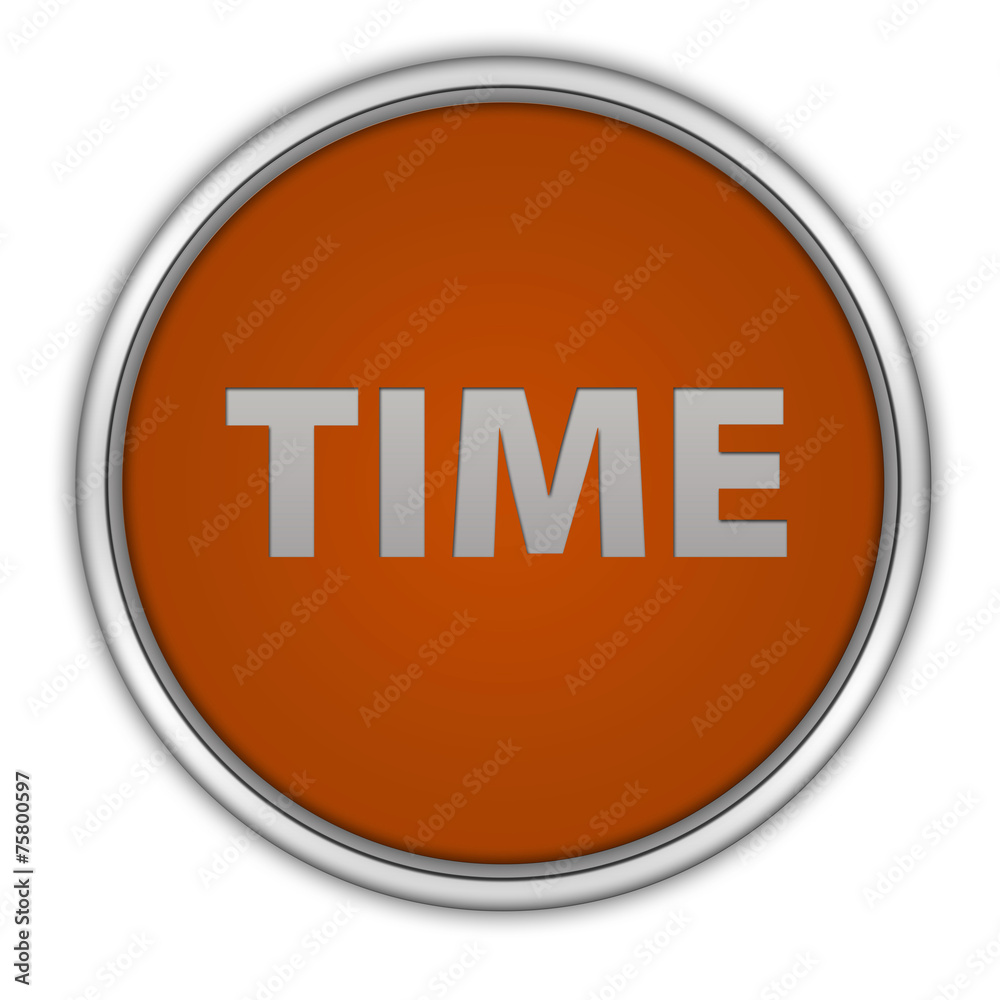 Time circular icon on white background Time circular icon on white background