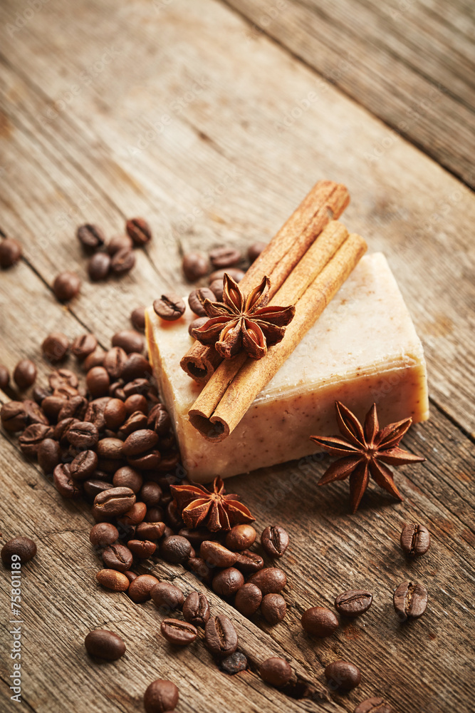 Soap with coffee beans Soap with coffee beans