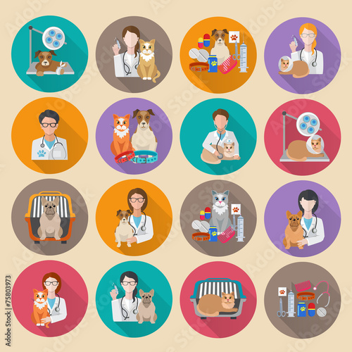 Veterinary Icon Flat
