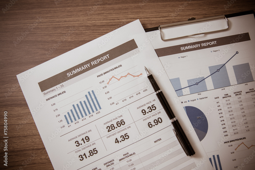 Showing business and financial report. Accounting Showing business and financial report. Accounting