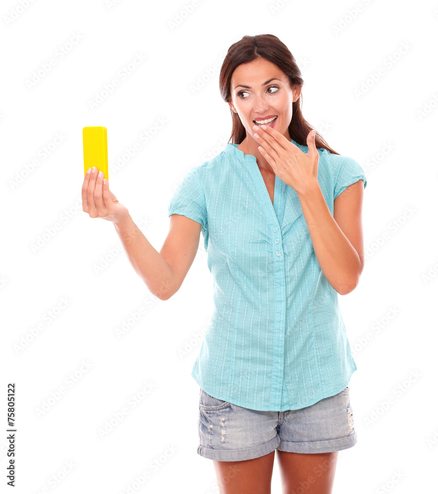 Pretty girl taking photos of herself Pretty girl taking photos of herself