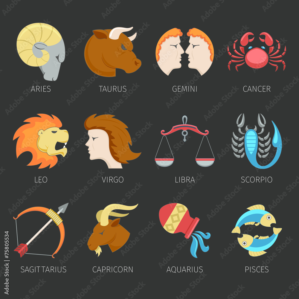 Zodiac Icons Set Zodiac Icons Set