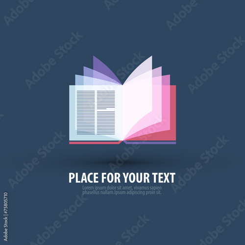 book. logo, icon, sign, emblem, template