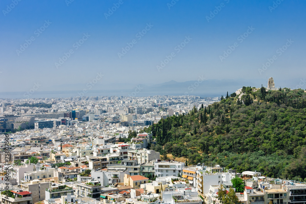 Athens city and monastery, Greece