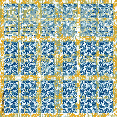 Patterned frame of curls