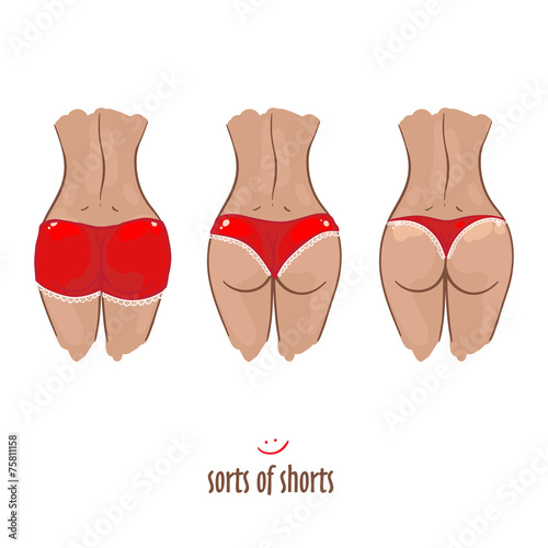 Sexy hand drawn women ass