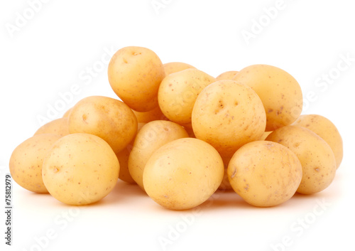 new potato tuber isolated on white background cutout