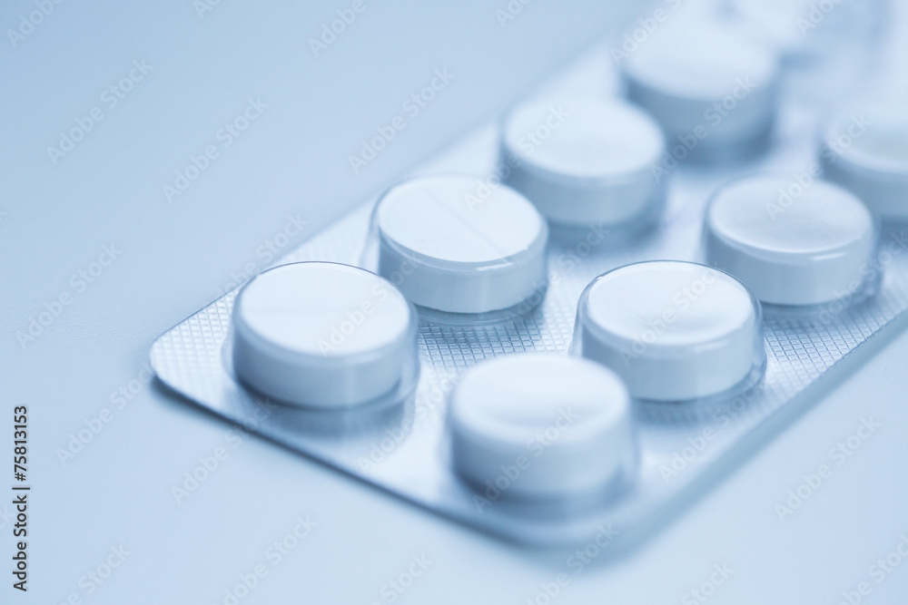 Medical pills in box
