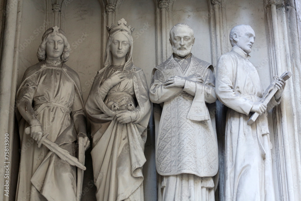 Statue of Saint, Maria am Gestade church in Vienna Statue of Saint, Maria am Gestade church in Vienna