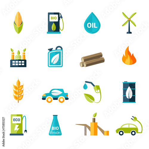 Bio Fuel Icons Set