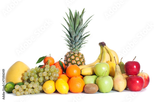Group of fruits isolated