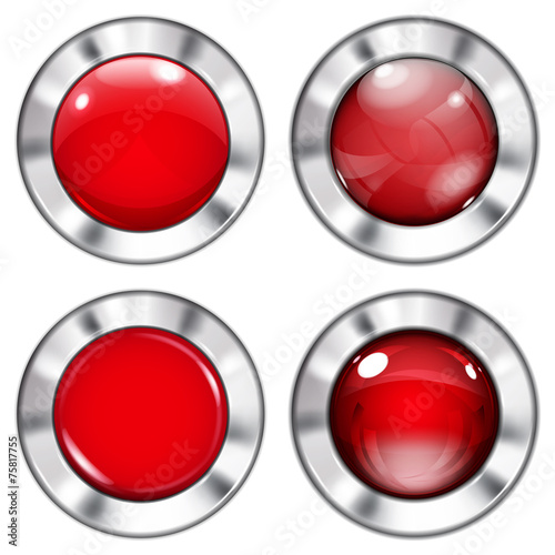 Set of red buttons Free Download Set of red buttons - GFXLoad